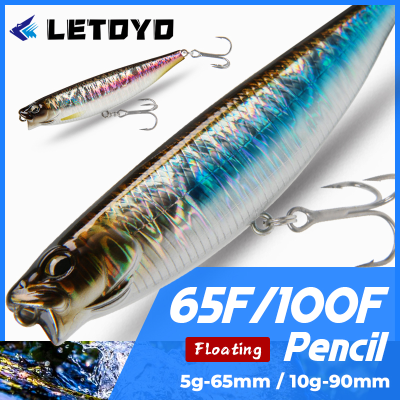 Fishing Lure Swimbait - LETOYO 65mm 5g/90mm 10g Surface Pencil