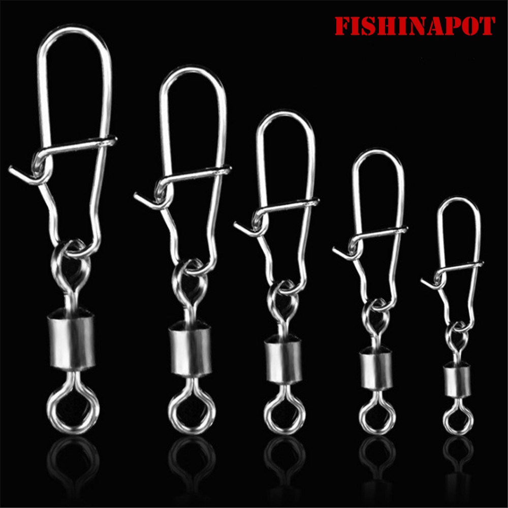 Fishing Lure Spinner - FISHINAPOT 30pcs/lot 2#-10# Stainless Steel Connector