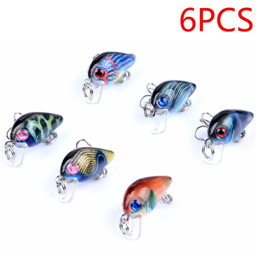 Fishing Lure Crankbait - 6pcs Sinking Minnow Artificial Hard Bait
