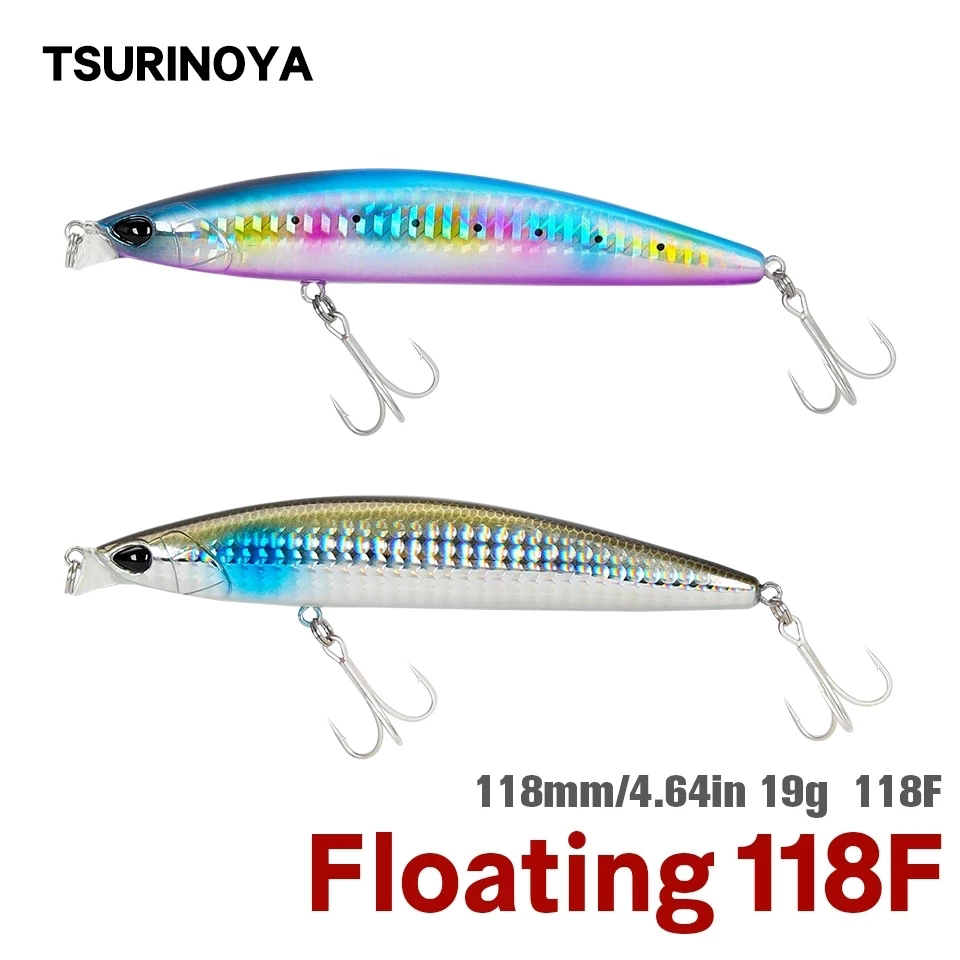 Fishing Lure Jerkbait - TSURINOYA-Shallow Range Floating Minnow, Long Casting