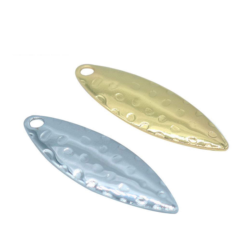 Fishing Lure Spinner - 10Pcs/lot Willow Leaf Sequin Pit Surface