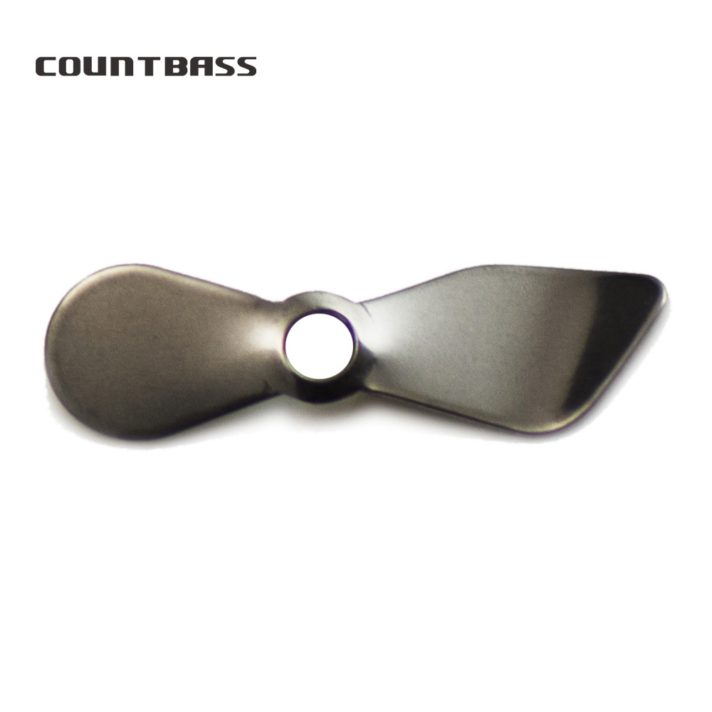 Fishing Lure Blade Bait - Countbass 50pcs Stainless Steel Prop Blades,