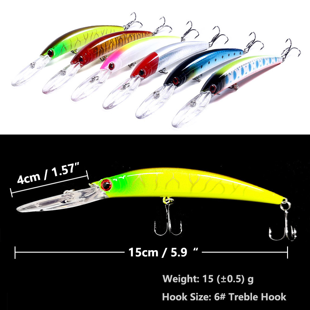 1PCS 15cm 15g  Deep Diving Jer - Fishing Lure Swimbait recension och pris