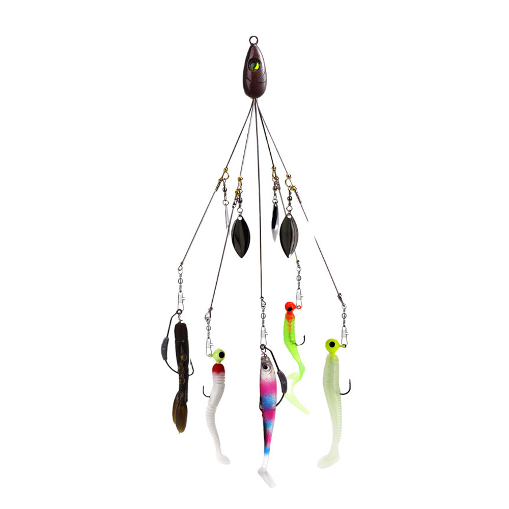 5pcs Alabama Umbrella Rig Fish - Fishing Lure Blade Bait recension och pris