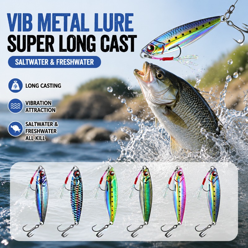 3D Printed Metal VIB Fishing L - Fishing Lure Blade Bait recension och pris