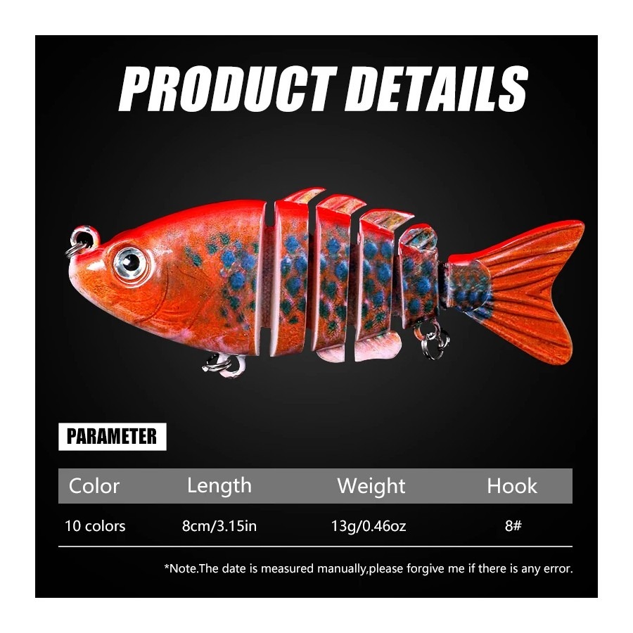 1PCS 8cm 13g Lifelike Fishing  - Fishing Lure Swimbait recension och pris