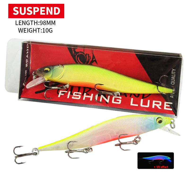 98MM 10G Suspending Minnow Jer - Fishing Lure Jerkbait recension och pris