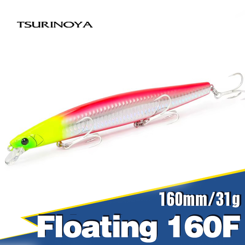 TSURINOYA 160F Floating Minnow - Fishing Lure Topwater recension och pris