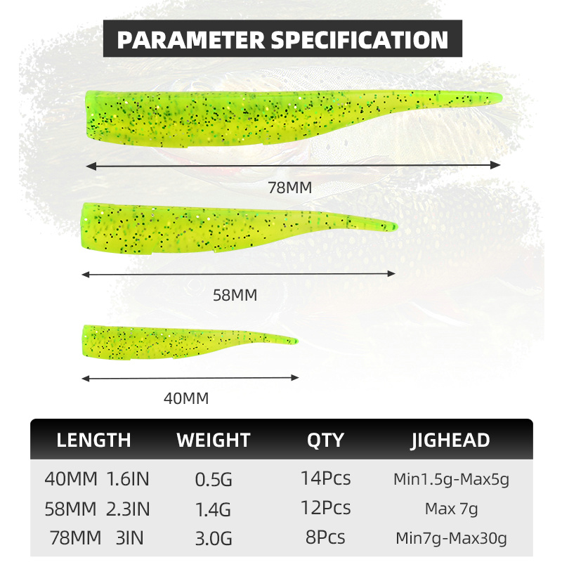 BLUX New Dart Worm Soft Bait 5 - Fishing Lure Spinner recension och pris