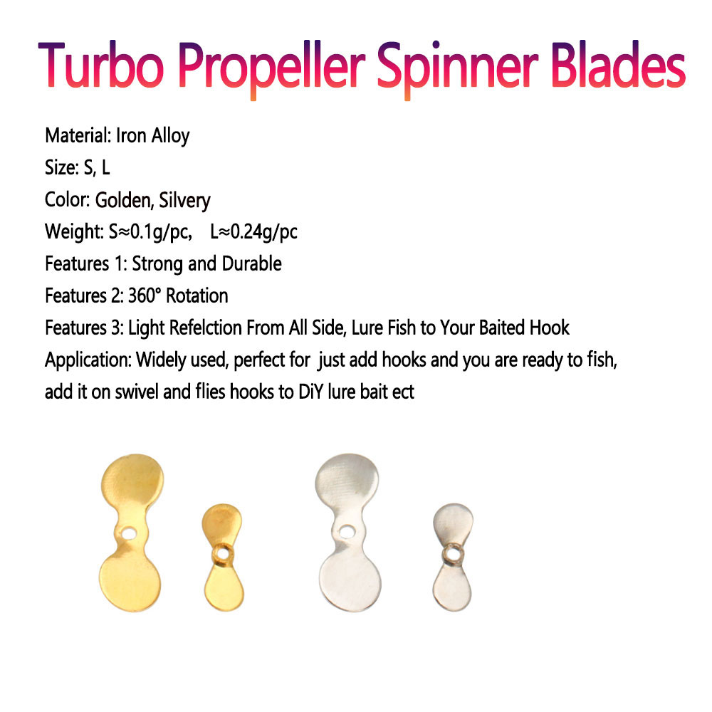 Bimoo 20pcs S L Turbo Propelle - Fishing Lure Blade Bait recension och pris