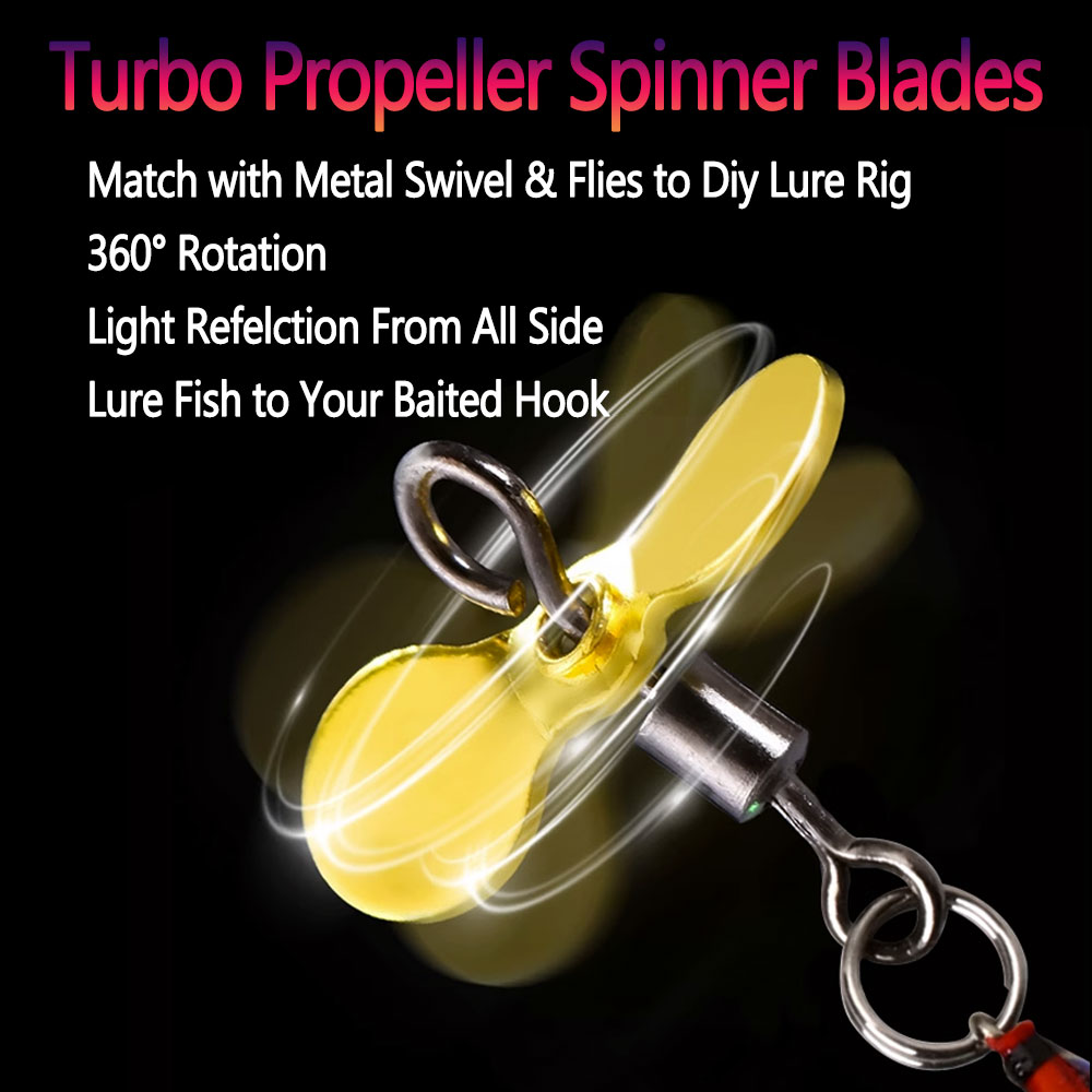 Bimoo 20pcs S L Turbo Propelle - Fishing Lure Blade Bait recension och pris