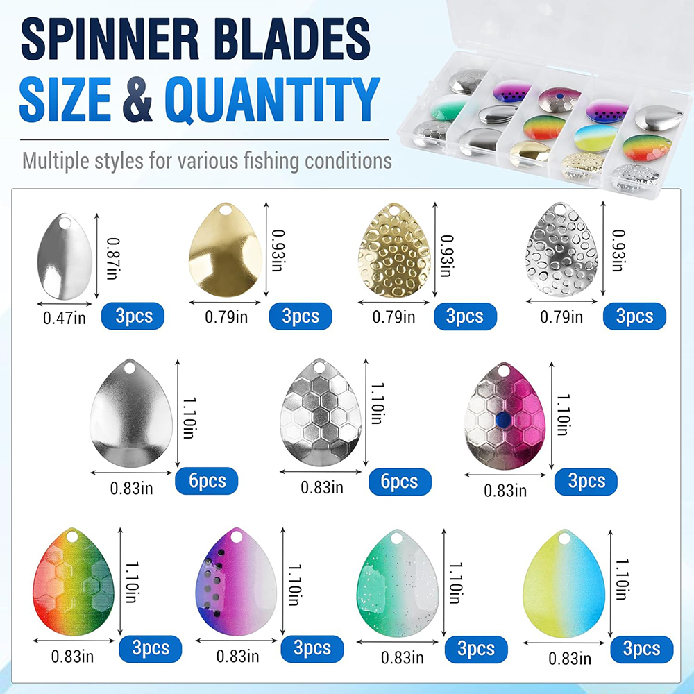 39pcs Fishing Spinner Blades f - Fishing Lure Making Kit recension och pris