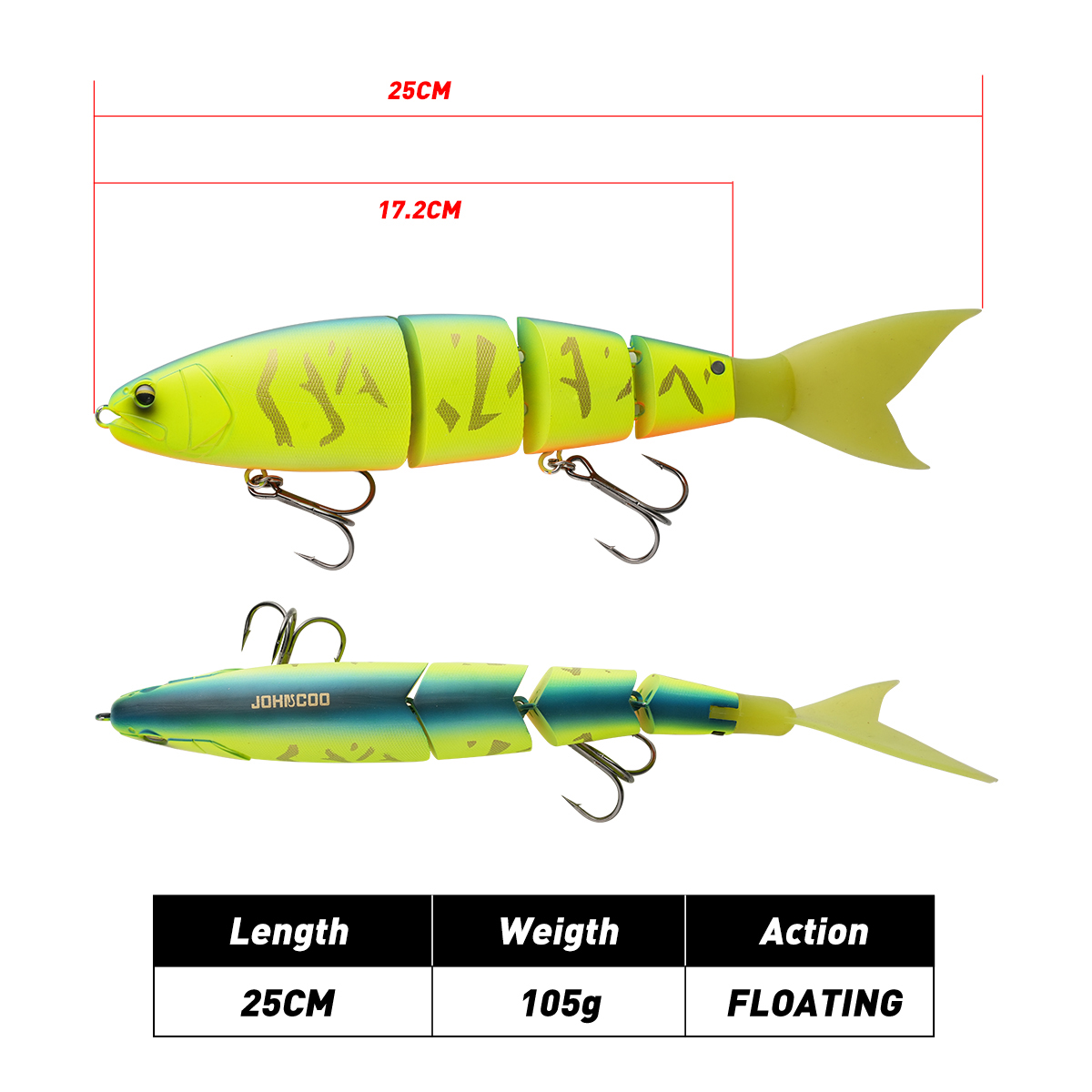 Johncoo Jointed Fishing Lure 2 - Fishing Lure Topwater recension och pris