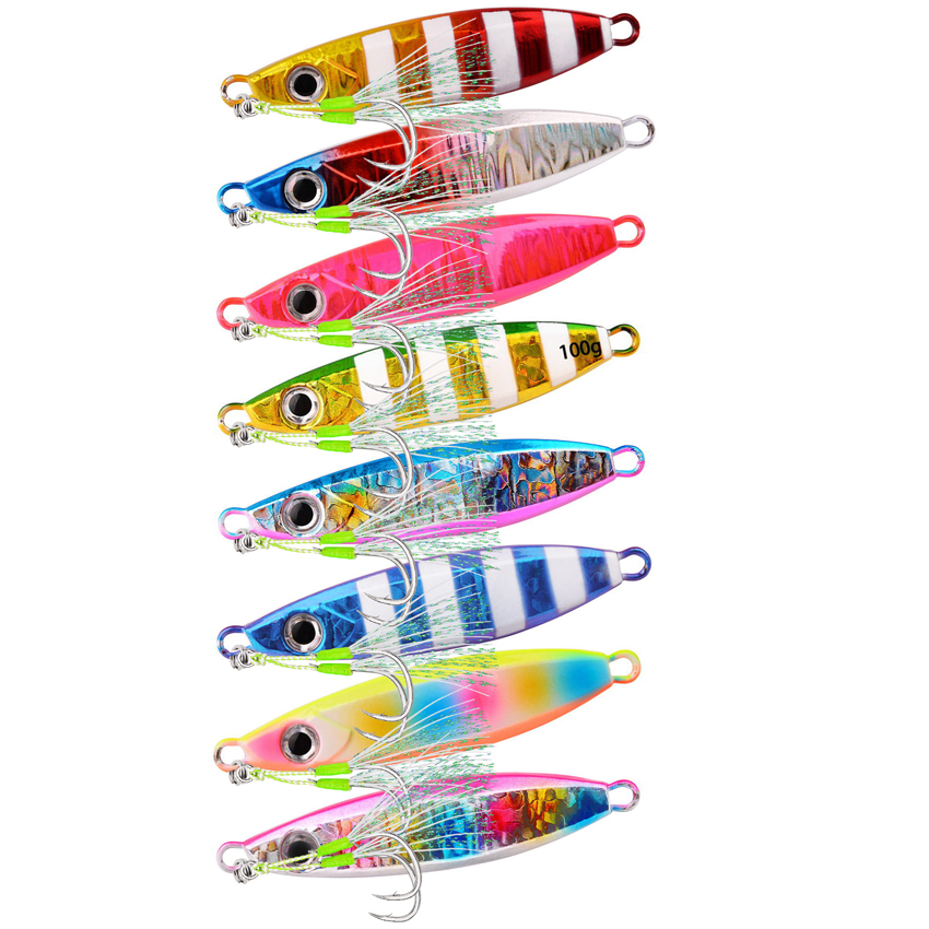 1pcs 40g 60g 80g 100g Metal Ji - Fishing Lure Spoon recension och pris