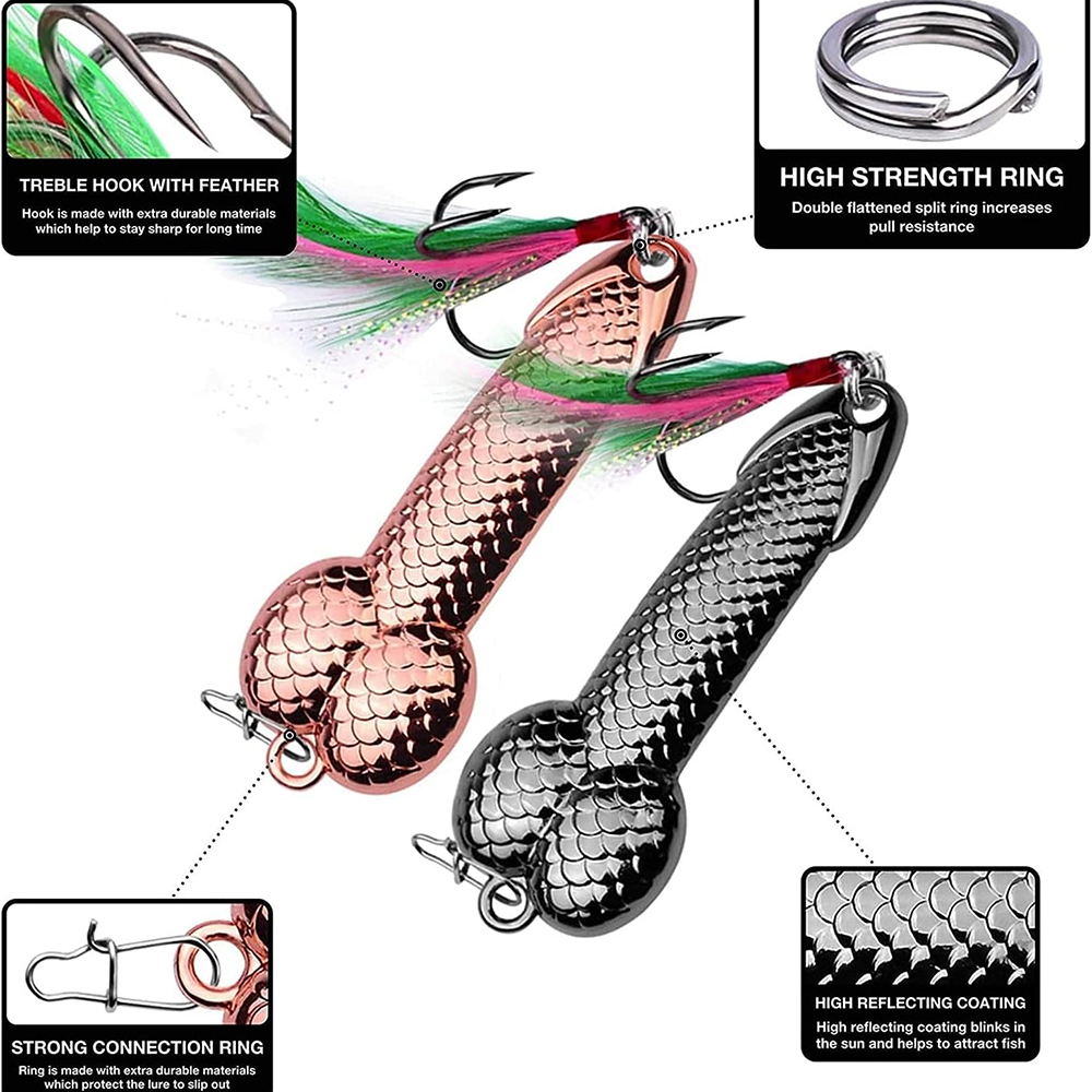 Metal Penis VIB Fishing Lure 3 - Fishing Lure Blade Bait recension och pris