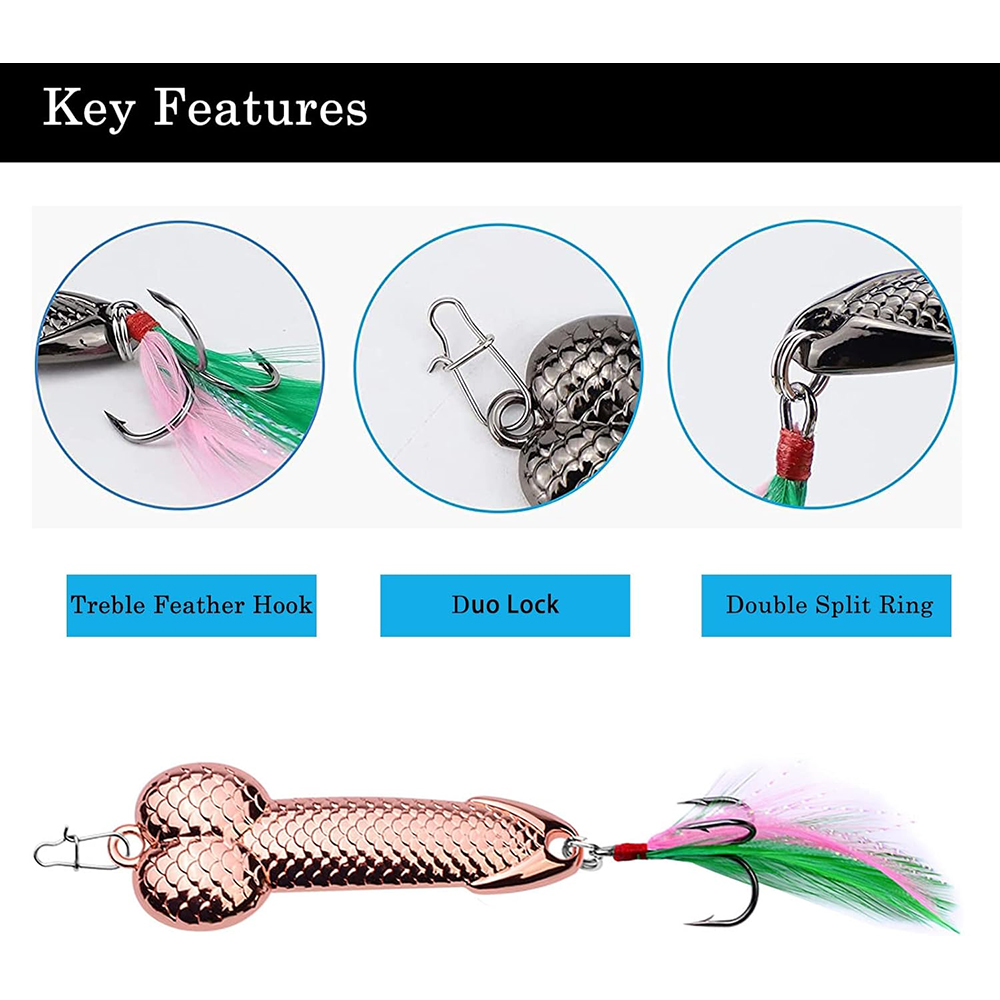 Metal Penis VIB Fishing Lure 3 - Fishing Lure Blade Bait recension och pris